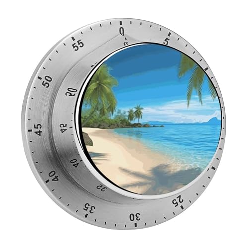 Mechanischer Küchentimer mit Hawaii-Strand mit Palmen, manueller 60-Minuten-Aufzieh-Timer, lauter Timer für Schwerhörigkeit, keine Batterien erforderlich, Countdown-Timer zum Kochen, Klassenzimmer Mechanischer Küchentimer mit Hawaii-Strand mit Palmen, manueller 60-Minuten-Aufzieh-Timer, lauter Timer für Schwerhörigkeit, keine Batterien erforderlich, Countdown-Timer zum Kochen, Klassenzimmer von FZMVSQH