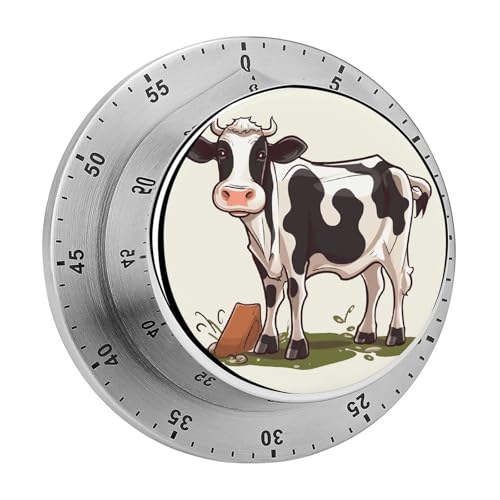 Mechanischer Küchentimer mit Milchkuh, manuell, 60 Minuten Aufzieh-Timer, lauter Timer für Schwerhörigkeit, keine Batterien erforderlich, Countdown-Timer zum Kochen, Klassenzimmer, Fitnessstudio Mechanischer Küchentimer mit Milchkuh, manuell, 60 Minuten Aufzieh-Timer, lauter Timer für Schwerhörigkeit, keine Batterien erforderlich, Countdown-Timer zum Kochen, Klassenzimmer, Fitnessstudio von FZMVSQH