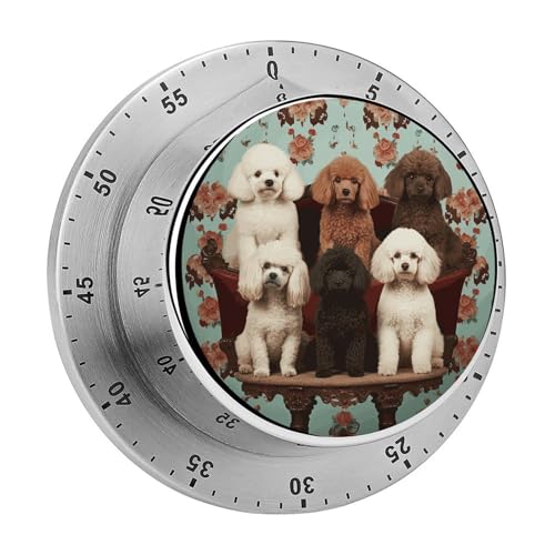 Mechanischer Küchentimer mit Pudelhund, manuell, 60 Minuten Aufzieh-Timer, lauter Timer für Schwerhörigkeit, keine Batterien erforderlich, Countdown-Timer zum Kochen, Klassenzimmer, Fitnessstudio Mechanischer Küchentimer mit Pudelhund, manuell, 60 Minuten Aufzieh-Timer, lauter Timer für Schwerhörigkeit, keine Batterien erforderlich, Countdown-Timer zum Kochen, Klassenzimmer, Fitnessstudio von FZMVSQH