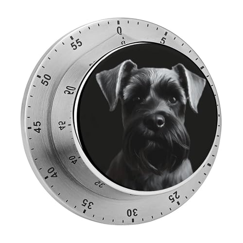 Mechanischer Küchentimer mit Schnauzer-Motiv, manueller 60-Minuten-Aufzieh-Timer, lauter Timer für Schwerhörigkeit, keine Batterien erforderlich, Countdown-Timer zum Kochen, Klassenzimmer Mechanischer Küchentimer mit Schnauzer-Motiv, manueller 60-Minuten-Aufzieh-Timer, lauter Timer für Schwerhörigkeit, keine Batterien erforderlich, Countdown-Timer zum Kochen, Klassenzimmer von FZMVSQH