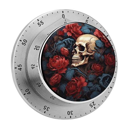 Mechanischer Küchentimer mit Totenkopfmotiv, manueller 60-Minuten-Aufzieh-Timer, lauter Timer für Schwerhörigkeit, keine Batterien erforderlich, Countdown-Timer zum Kochen, Klassenzimmer Mechanischer Küchentimer mit Totenkopfmotiv, manueller 60-Minuten-Aufzieh-Timer, lauter Timer für Schwerhörigkeit, keine Batterien erforderlich, Countdown-Timer zum Kochen, Klassenzimmer von FZMVSQH