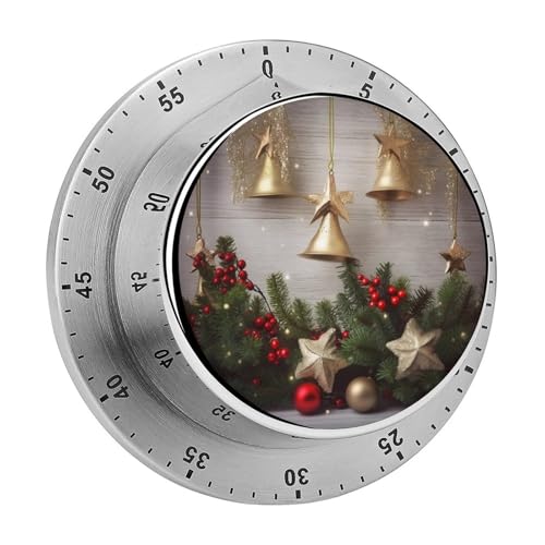 Mechanischer Küchentimer mit Weihnachtsbaum und Glocken, manuell, 60 Minuten Aufzieh-Timer, lauter Timer für Schwerhörigkeit, keine Batterien erforderlich, Countdown-Timer zum Kochen, Klassenzimmer Mechanischer Küchentimer mit Weihnachtsbaum und Glocken, manuell, 60 Minuten Aufzieh-Timer, lauter Timer für Schwerhörigkeit, keine Batterien erforderlich, Countdown-Timer zum Kochen, Klassenzimmer von FZMVSQH