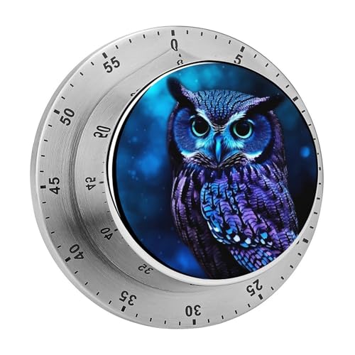 Mechanischer Küchentimer mit blauer Eule, manueller 60-Minuten-Aufzieh-Timer, lauter Timer für Schwerhörigkeit, keine Batterien erforderlich, Countdown-Timer zum Kochen, Klassenzimmer, Fitnessstudio Mechanischer Küchentimer mit blauer Eule, manueller 60-Minuten-Aufzieh-Timer, lauter Timer für Schwerhörigkeit, keine Batterien erforderlich, Countdown-Timer zum Kochen, Klassenzimmer, Fitnessstudio von FZMVSQH