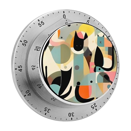 Mechanischer Küchentimer mit moderner Kunst, 60-Minuten-Aufzieh-Timer, lauter Timer für Schwerhörigkeit, keine Batterien erforderlich, Countdown-Timer zum Kochen, Klassenzimmer, Fitnessstudio, Zuhause Mechanischer Küchentimer mit moderner Kunst, 60-Minuten-Aufzieh-Timer, lauter Timer für Schwerhörigkeit, keine Batterien erforderlich, Countdown-Timer zum Kochen, Klassenzimmer, Fitnessstudio, Zuhause von FZMVSQH