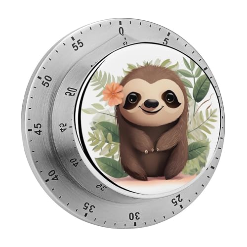 Mechanischer Küchentimer mit niedlichem Cartoon-Faultier, manueller 60-Minuten-Aufzieh-Timer, lauter Timer für Schwerhörigkeit, keine Batterien erforderlich, Countdown-Timer zum Kochen, Klassenzimmer Mechanischer Küchentimer mit niedlichem Cartoon-Faultier, manueller 60-Minuten-Aufzieh-Timer, lauter Timer für Schwerhörigkeit, keine Batterien erforderlich, Countdown-Timer zum Kochen, Klassenzimmer von FZMVSQH