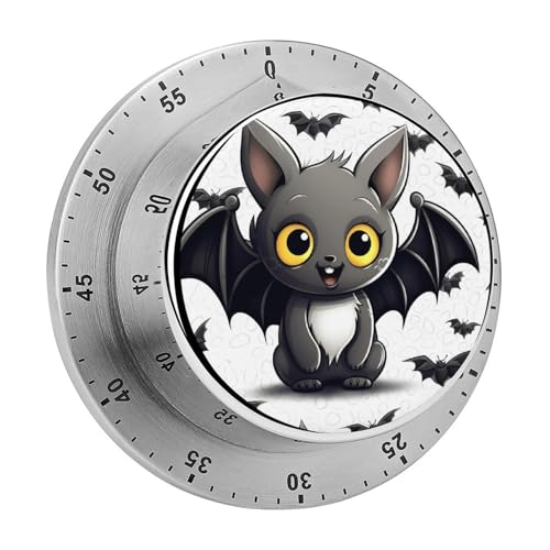 Mechanischer Küchentimer mit niedlichem Fledermaus, manuell, 60 Minuten Aufzieh-Timer, lauter Timer für Schwerhörigkeit, keine Batterien erforderlich, Countdown-Timer zum Kochen, Klassenzimmer Mechanischer Küchentimer mit niedlichem Fledermaus, manuell, 60 Minuten Aufzieh-Timer, lauter Timer für Schwerhörigkeit, keine Batterien erforderlich, Countdown-Timer zum Kochen, Klassenzimmer von FZMVSQH
