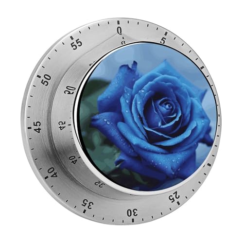 Mechanischer Küchentimer mit romantischer blauer Rose, manueller 60-Minuten-Aufzieh-Timer, lauter Timer für Schwerhörigkeit, keine Batterien erforderlich, Countdown-Timer zum Kochen, Klassenzimmer Mechanischer Küchentimer mit romantischer blauer Rose, manueller 60-Minuten-Aufzieh-Timer, lauter Timer für Schwerhörigkeit, keine Batterien erforderlich, Countdown-Timer zum Kochen, Klassenzimmer von FZMVSQH