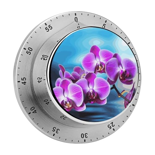 Mechanischer Küchentimer mit wunderschöner Orchidee, manueller 60-Minuten-Aufzieh-Timer, lauter Timer für Schwerhörigkeit, keine Batterien erforderlich, Countdown-Timer zum Kochen, Klassenzimmer Mechanischer Küchentimer mit wunderschöner Orchidee, manueller 60-Minuten-Aufzieh-Timer, lauter Timer für Schwerhörigkeit, keine Batterien erforderlich, Countdown-Timer zum Kochen, Klassenzimmer von FZMVSQH