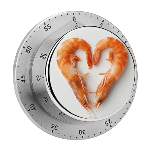 Mechanischer Küchentimer mit zwei roten Garnelen, manueller 60-Minuten-Aufzieh-Timer, lauter Timer für Schwerhörigkeit, keine Batterien erforderlich, Countdown-Timer zum Kochen, Klassenzimmer Mechanischer Küchentimer mit zwei roten Garnelen, manueller 60-Minuten-Aufzieh-Timer, lauter Timer für Schwerhörigkeit, keine Batterien erforderlich, Countdown-Timer zum Kochen, Klassenzimmer von FZMVSQH