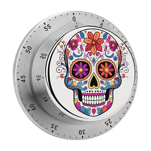 Sugar Skull Mechanischer Küchentimer Manueller 60-Minuten-Aufzieh-Timer, lauter Timer für Schwerhörigkeit, keine Batterien erforderlich, Countdown-Timer zum Kochen, Klassenzimmer, Fitnessstudio Sugar Skull Mechanischer Küchentimer Manueller 60-Minuten-Aufzieh-Timer, lauter Timer für Schwerhörigkeit, keine Batterien erforderlich, Countdown-Timer zum Kochen, Klassenzimmer, Fitnessstudio von FZMVSQH