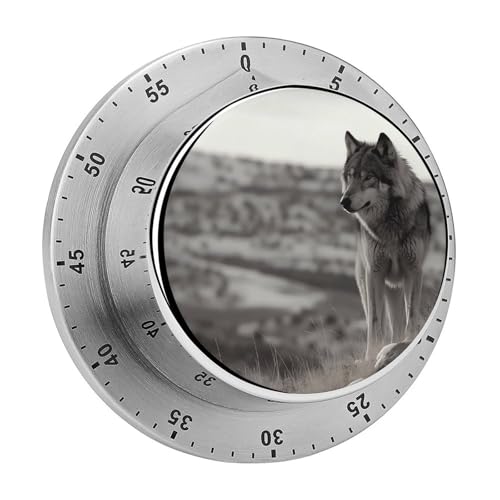 Wolf On The Grass Mechanischer Küchentimer Manueller 60-Minuten-Aufzieh-Timer, lauter Timer für Schwerhörigkeit, keine Batterien erforderlich, Countdown-Timer zum Kochen, Klassenzimmer, Fitnessstudio Wolf On The Grass Mechanischer Küchentimer Manueller 60-Minuten-Aufzieh-Timer, lauter Timer für Schwerhörigkeit, keine Batterien erforderlich, Countdown-Timer zum Kochen, Klassenzimmer, Fitnessstudio von FZMVSQH