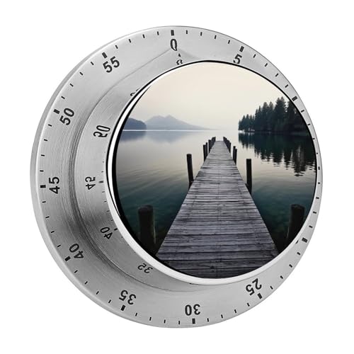 Wood Jetty and Calm Lake Mechanischer Küchentimer Manueller 60-Minuten-Aufzieh-Timer, lauter Timer für Schwerhörigkeit, keine Batterien erforderlich, Countdown-Timer zum Kochen, Klassenzimmer Wood Jetty and Calm Lake Mechanischer Küchentimer Manueller 60-Minuten-Aufzieh-Timer, lauter Timer für Schwerhörigkeit, keine Batterien erforderlich, Countdown-Timer zum Kochen, Klassenzimmer von FZMVSQH