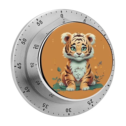 Year of The Tiger Mechanischer Küchentimer mit lustigem Tiger, manueller 60-Minuten-Aufzieh-Timer, lauter Timer für Schwerhörigkeit, keine Batterien erforderlich, Countdown-Timer zum Kochen Year of The Tiger Mechanischer Küchentimer mit lustigem Tiger, manueller 60-Minuten-Aufzieh-Timer, lauter Timer für Schwerhörigkeit, keine Batterien erforderlich, Countdown-Timer zum Kochen von FZMVSQH