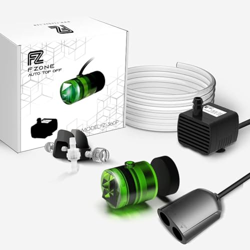 FZONE Automatisches Nachfüllsystem ATO für Aquarium mit Pumpe zur Obenbefüllung, Wassernachfüller mit Zwei optischen Sensoren für Aquarium, QST & ETFT sowohl für Riff- als auch für Pflanzenbecken von FZONE
