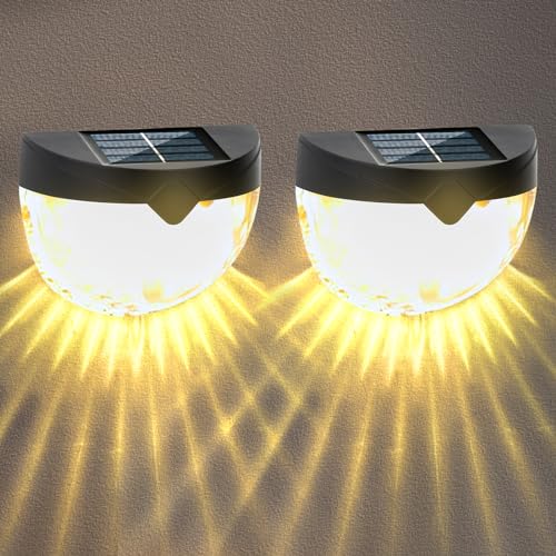 2 Stück Solar Wandleuchte Aussen, Solarlampen für Außen Wand, LED Gartenbeleuchtung Solar, IP65 Wasserdichte Solarleuchten Solar Aussenleuchte Garten Wandlampe Zaun Beleuchtung Solarlicht Outdoor (B) 2 Stück Solar Wandleuchte Aussen, Solarlampen für Außen Wand, LED Gartenbeleuchtung Solar, IP65 Wasserdichte Solarleuchten Solar Aussenleuchte Garten Wandlampe Zaun Beleuchtung Solarlicht Outdoor (B) von FZQBEY