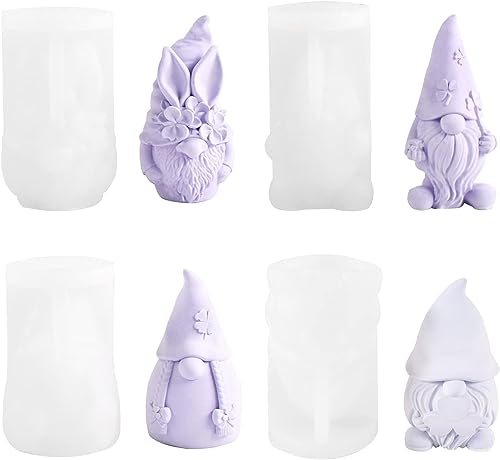 4 Stück Silikonformen Gießformen 3D Wichtel Silikonform Weihnachtsmann Kerzenform Seifenformen Silikon Silikonform Weihnachten Für DIY Silikon Kerzen Gießform Formen Seifenform 4 Stück Silikonformen Gießformen 3D Wichtel Silikonform Weihnachtsmann Kerzenform Seifenformen Silikon Silikonform Weihnachten Für DIY Silikon Kerzen Gießform Formen Seifenform von FZQBEY