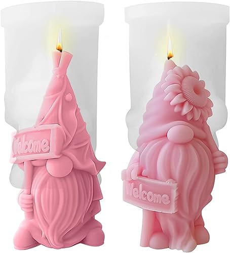 2 Stück 3D Silikonform Wichtel Weihnachten Zwerg Kerze Formen Silikon Silikonformen Gießformen Für DIY Kerzen Gießform Formen Seifenform Fondant Formen Schokoladenform 2 Stück 3D Silikonform Wichtel Weihnachten Zwerg Kerze Formen Silikon Silikonformen Gießformen Für DIY Kerzen Gießform Formen Seifenform Fondant Formen Schokoladenform von FZQBEY