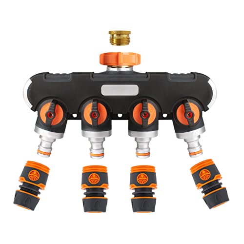 4 Wege Verteiler, 3/4" und 1/2" Wasser Verteiler mit Wasserverteiler Wasserhahn, für gleichzeitigen Anschluss von Vier Geräten, Vier Ausgänge regulierbar, Adapter zu Gartenbewässerung Bewässerung 4 Wege Verteiler, 3/4" und 1/2" Wasser Verteiler mit Wasserverteiler Wasserhahn, für gleichzeitigen Anschluss von Vier Geräten, Vier Ausgänge regulierbar, Adapter zu Gartenbewässerung Bewässerung von FZQBEY