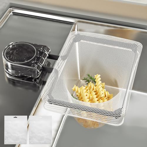 Abflusssieb,Sieb für Spülbecken,Edelstahl Abflusssieb Küchenspüle,Sink Drain Siebkorb für Lebensmittelabfälle,Sink Siebkorb mit 100Stück Netz,Spülbecken Sieb Verstopfungsschutz Küche Abfluss Spüle (B) von FZQBEY