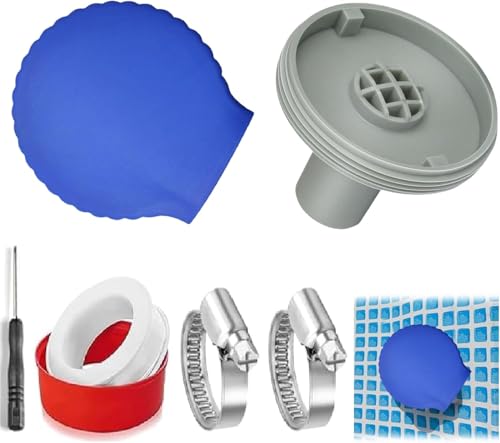 FZQBEY Pool Einlaufdüse 360° Drehbar für Intex Bestway Pool Düse Auslass Ausströmer Zubehör Ø32/38 mm, Intex Bestway Pool Zubehör Ersatzteile Poolzubehör, Blau (G) von FZQBEY