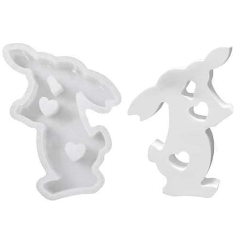 FZQBEY Silikonform Ostern, Ostern Kaninchen Silikonformen Gießformen Kerzen Silikonform Hase Gießform Ostern Silikonformen Gießformen Silikon Giessform Silikon Osterhase Backform für Osterdeko (A) von FZQBEY