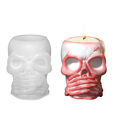 Halloween Totenkopf Kerzenform Silikon Schädel Kerzenformen Zum Gießen Silikonform für Kerzen Kerzen Selber Machen, Epoxidharz formen, Totenkopf Kerze Form für Halloween Dekoration, Party, Geschenk Halloween Totenkopf Kerzenform Silikon Schädel Kerzenformen Zum Gießen Silikonform für Kerzen Kerzen Selber Machen, Epoxidharz formen, Totenkopf Kerze Form für Halloween Dekoration, Party, Geschenk von FZQBEY