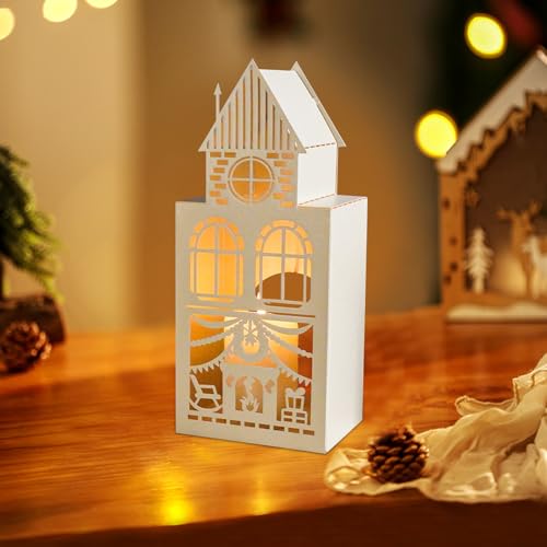 Lichthaus Metall Kerzenhalter für Weihnachtsdeko, Weihnachten Teelichthaus Häuser Teelichthalter Lichthäuser Kerzenhalter Leuchthaus Weihnachtshaus Teelicht Kerzenständer für Weihnachten Deko (D) Lichthaus Metall Kerzenhalter für Weihnachtsdeko, Weihnachten Teelichthaus Häuser Teelichthalter Lichthäuser Kerzenhalter Leuchthaus Weihnachtshaus Teelicht Kerzenständer für Weihnachten Deko (D) von FZQBEY