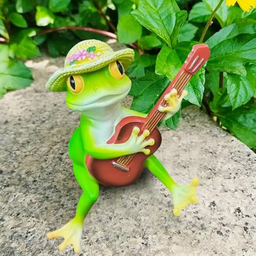 Miniteich Deko Garten Frosch Figuren Schwimmfrosch,Teichdeko Schwimmende Frosch Deko Statue Gartendeko für Draußen Wetterfest,Gartenfiguren Frösche Tiere Dekofiguren,Gartenfigur Harz Statue (#1) von FZQBEY
