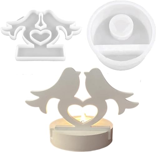 Silikonform Kerzenhalter, Silikonformen Gießformen, Silikon Gießform Kerzenhalter, Gießform Kerzenhalter, Silikonform Teelichthalter, Gießform Beton Kerzenhalter, Gipsformen zum Gießen (Birdie) von FZQBEY