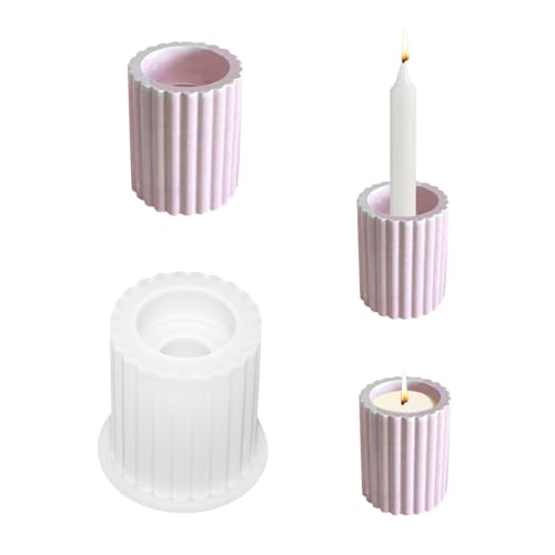 Silikonform Kerzenhalter, Silikonformen Gießformen, für Teelichter und Stabkerzen, Gießformen Silikon, Runde Silikon Gießform Kerzenhalter, Beton Gießform für DIY Teelichthalter Kerzenständer (M) Silikonform Kerzenhalter, Silikonformen Gießformen, für Teelichter und Stabkerzen, Gießformen Silikon, Runde Silikon Gießform Kerzenhalter, Beton Gießform für DIY Teelichthalter Kerzenständer (M) von FZQBEY