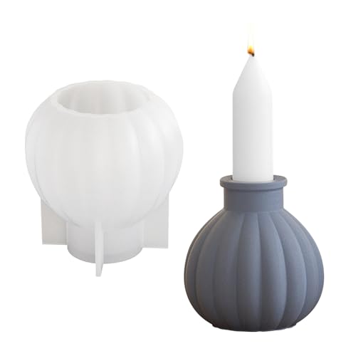 Silikonform Kerzenhalter, Silikonformen Gießformen Kürbis Silikon Gießform Kerzenhalter Gießformen Silikon Giessformen Silikon Beton Gießform Kerzenhalter für Stabkerzen,Gießformen für Beton (A) Silikonform Kerzenhalter, Silikonformen Gießformen Kürbis Silikon Gießform Kerzenhalter Gießformen Silikon Giessformen Silikon Beton Gießform Kerzenhalter für Stabkerzen,Gießformen für Beton (A) von FZQBEY