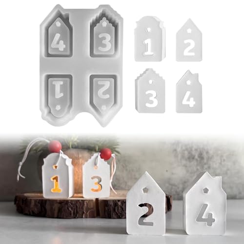 Silikonform Mini Häuser, 4 Stück Gießformen Zum Gießen, Weihnachten Haus Gips Giessformen Silikon Silikonform Mini Häuser, 4 Stück Gießformen Zum Gießen, Weihnachten Haus Gips Giessformen Silikon von FZQBEY