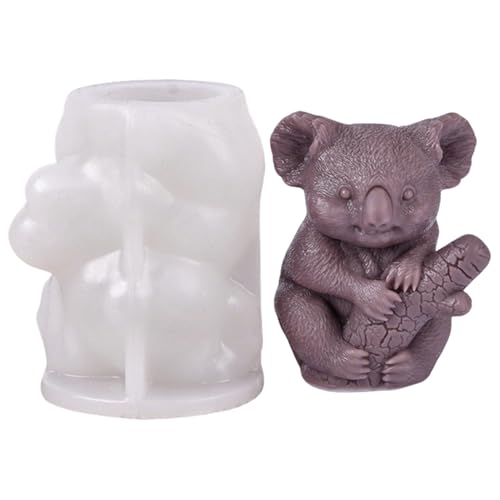 Silikonformen Gießformen, 3D Koala Silikonform Kerzen, Koala Kerzenformen zum Gießen, Tiere Kerzenform Gießformen Silikon Giessformen Silikon Gießform Koala für Kerzen, Gips (A) von FZQBEY