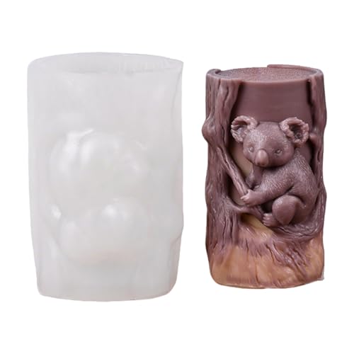 Silikonformen Gießformen, 3D Koala Silikonform Kerzen, Koala Kerzenformen zum Gießen, Tiere Kerzenform Gießformen Silikon Giessformen Silikon Gießform Koala für Kerzen, Gips (B) von FZQBEY