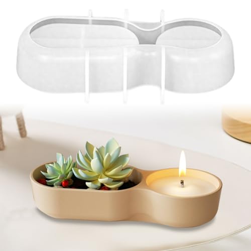 Silikonformen Gießformen, Silikonform Dose Kerzenhalter Gießformen Silikon Vase Silikonform Schale Kerzenglas Giessformen Silikon Gießform Kerzenhalter für Blumentöpfe Vorratsgefäß (A) von FZQBEY