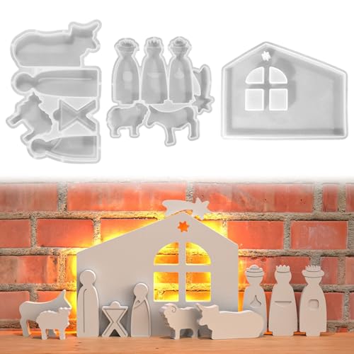 Silikonformen Gießformen Ostern, 3 Stück Silikonform Ostern Silikonform Krippe Gießformen Silikon Gießform Ostern Giessformen Silikon Gießform Krippe Silikonform Krippenfiguren für Osterdeko (A) Silikonformen Gießformen Ostern, 3 Stück Silikonform Ostern Silikonform Krippe Gießformen Silikon Gießform Ostern Giessformen Silikon Gießform Krippe Silikonform Krippenfiguren für Osterdeko (A) von FZQBEY