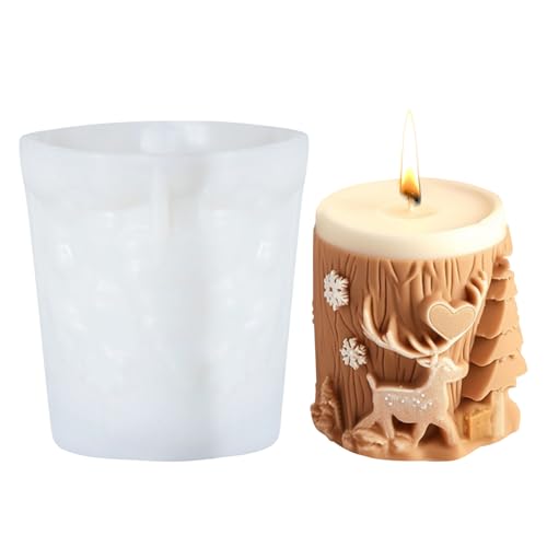 Silikonformen Gießformen Weihnachten, Silikonform Weihnachten Kerzenformen zum Gießen Elch Silikonform Weihnachtsbaum Gips Zum Gießen Gießformen Silikon Gießform Elch Giessformen Silikon Kerzenform von FZQBEY