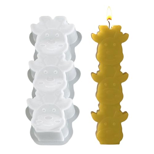 Silikonformen Gießformen Weihnachten Kerzenformen zum Gießen, Kerzen Silikonform Weihnachten Gießformen Silikon Gips Zum Gießen Giessformen Silikon Gießform Weihnachten Kerzenform (Elch) von FZQBEY