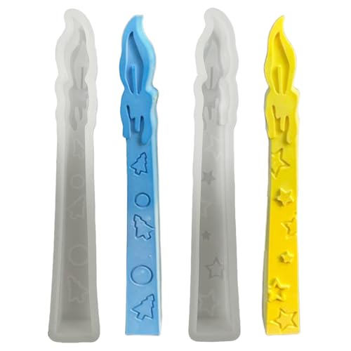 Silikonformen Gießformen Weihnachten Kerzenformen zum Gießen, Kerzen Silikonform Weihnachten mit Stern Baum, Kerzen Formen Silikon, Gießformen Silikon Giessformen Kerzenform (2 Stück) von FZQBEY