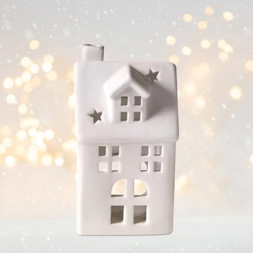 Teelichthaus Keramik,Weihnachtsdeko Lichthäuser,Lichterhaus aus Porzellan,Weihnachtshaus Beleuchtet mit LED Licht,Lichthaus Weiss Teelicht Haus Weihnachtsdorf Teelichthalter für Weihnachten Deko Teelichthaus Keramik,Weihnachtsdeko Lichthäuser,Lichterhaus aus Porzellan,Weihnachtshaus Beleuchtet mit LED Licht,Lichthaus Weiss Teelicht Haus Weihnachtsdorf Teelichthalter für Weihnachten Deko von FZQBEY