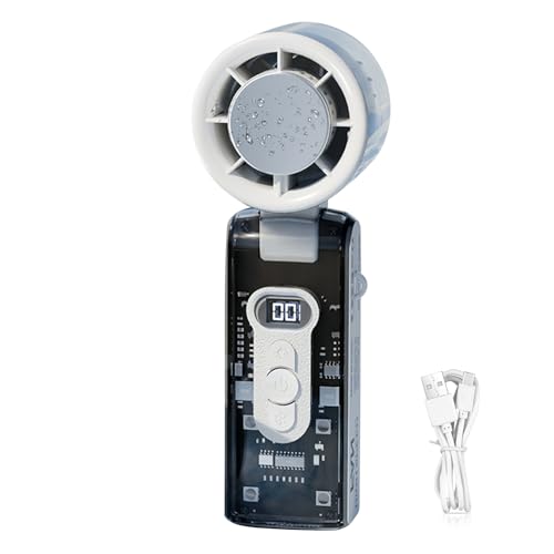 Tragbarer Turbo Handventilator, Mini Ventilator mit Sofortiger Kühlplatte und LED Licht, 100 Stufen einstellbar, 3600 mAh Akku, Taschenventilator/Tischventilator/Nackenventilator für Reisen Strand (B) Tragbarer Turbo Handventilator, Mini Ventilator mit Sofortiger Kühlplatte und LED Licht, 100 Stufen einstellbar, 3600 mAh Akku, Taschenventilator/Tischventilator/Nackenventilator für Reisen Strand (B) von FZQBEY
