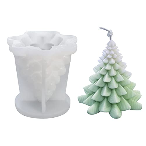 Weihnachtsbaum Kerze Formen Kerzenform Silikon Weihnachtsbaum Kerzenform Kerzenformen zum Gießen Weihnachtsbaum Silikonform Kerze DIY Kerzen Formen Silikon für Weihnachten Deko (02) von FZQBEY