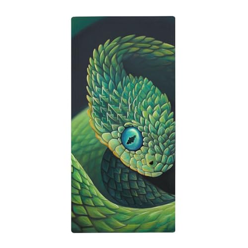FZRTGOP Grüne Schlange Handtücher Washclappen Handtuch Maschinenwaschbar Gästehandtücher Küchentücher 73x35cm von FZRTGOP