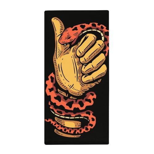 FZRTGOP Hand Schlange Handtücher Weich Saugfähig Handtuch Waschlappen Gästetücher Für Badezimmer Küche 73x35cm von FZRTGOP