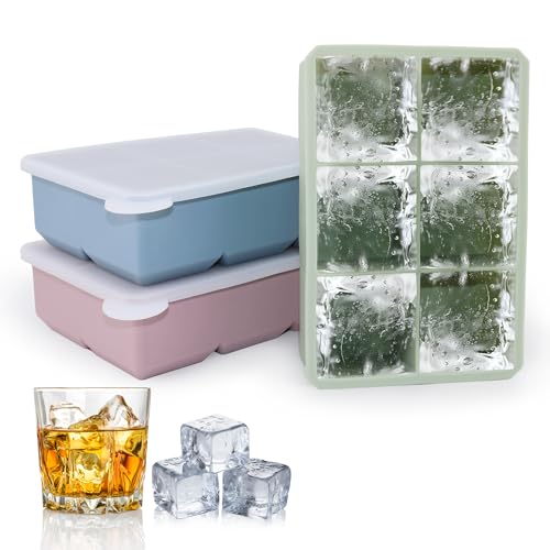 3 Stück eiswürfelform mit deckel，eiswürfelform silikon，eiswürfelbehälter，eiswürfel，silikon eiswürfelform，ice cube tray von FZSECRIU