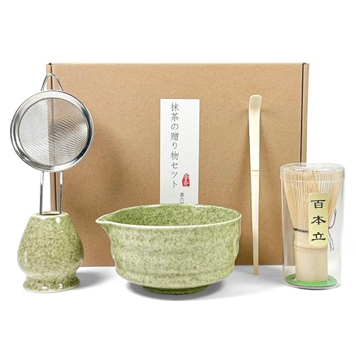 5 Stück matcha set，matcha zubehör，matcha schale mit ausgießer，matcha set grün，macha tea set，matcha besen set，matcha-set，matcha zubehör set，matcha whisk set，match set von FZSECRIU