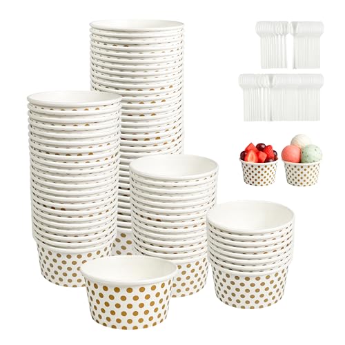 FZSECRIU 50 Stück eisbecher + 50 Stück Einweg-Löffel,eisbecher pappe,350ml,candybar becher kinder,eis becher,pappbecher klein einweg,Partyzubehör,Leckerlibecher für gefrorener Joghurt,Suppe,Weiß FZSECRIU 50 Stück eisbecher + 50 Stück Einweg-Löffel,eisbecher pappe,350ml,candybar becher kinder,eis becher,pappbecher klein einweg,Partyzubehör,Leckerlibecher für gefrorener Joghurt,Suppe,Weiß von FZSECRIU