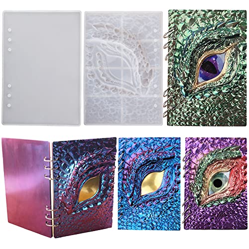 FZSECRIU gießformen silikon,epoxidharz Formen silikon, epoxidharz Formen silikon,Epoxidharz Formen Dragon Eyes, Silikonformen Epoxidharz Notizblöcke Cover A5, DIY Ihr Einzigartiger Notizblock von FZSECRIU