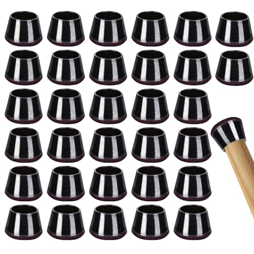 Patin Chaise, Protection Pied De Chaise, Protection Pied De Chaise Silicone Noir, 32 PCS Embout Pied De Chaise, Patin Pour Chaisepour Anti-Rutsch Lärmminderung, wiederverwendbar (L Für30-36mm) von FZSECRIU