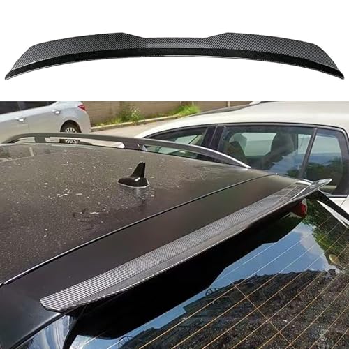 FZTZSQ Auto ABS-Kunststoff Heckspoiler für Nissan Note III (E13) 2020-2023 2024 2025, Heck Kofferraum Spoilerlippe Styling Modification Zubehör,Carbon Fiber Look von FZTZSQ